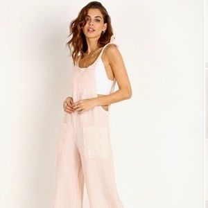 NWT 9SEED pre-release Blush linen jumpsuit $249